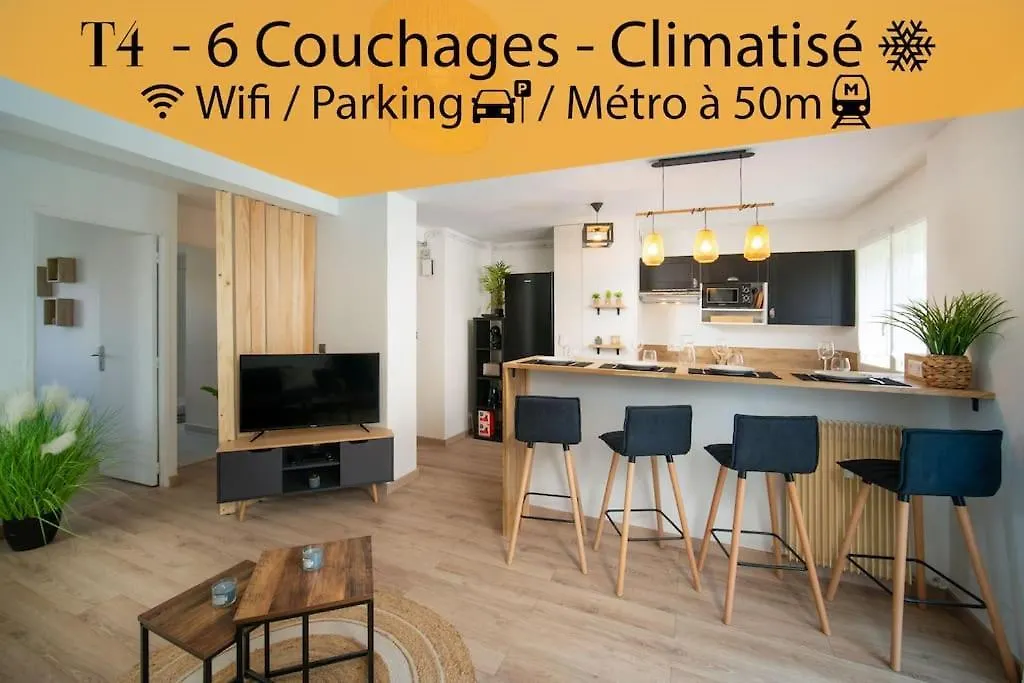 Fully Equipped Apartment With Parking 6 Beds Marseille